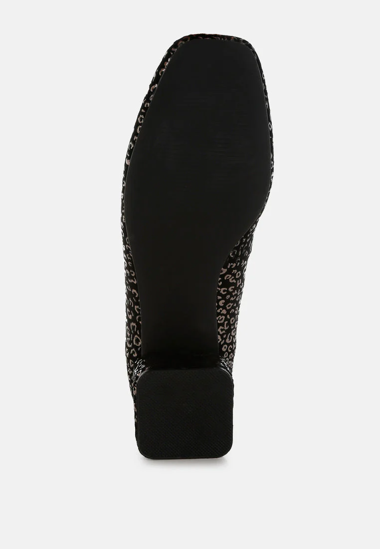 Ningen Leopard Print Block Heel Ballerinas - Image 17
