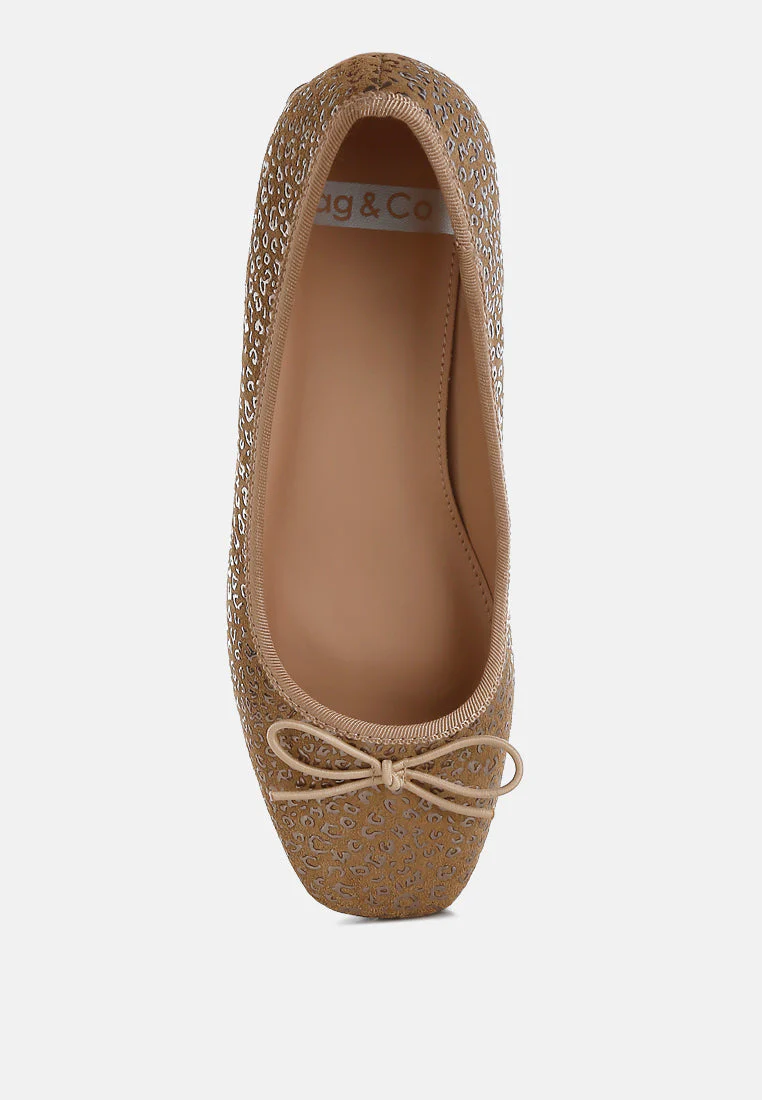 Ningen Leopard Print Block Heel Ballerinas - Image 4