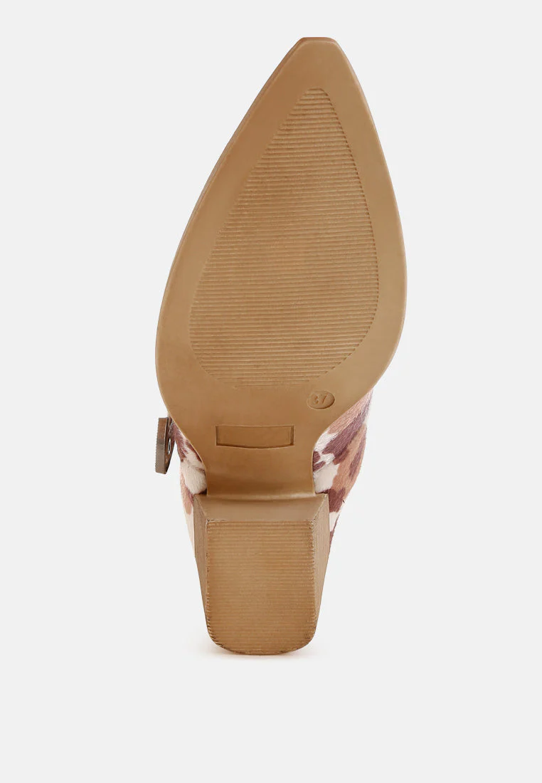 Nometa Faux Suede Buckle Detail Mules - Image 6