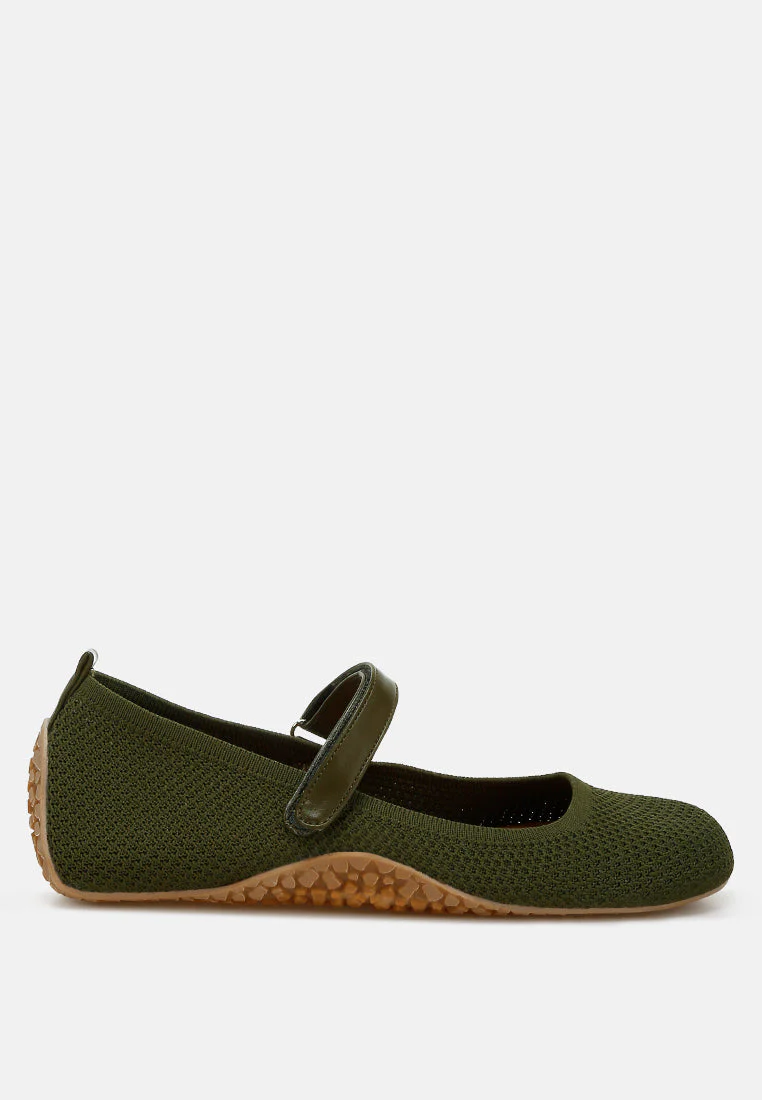 Nordeux Velcro Strap Mary Jane Ballerinas