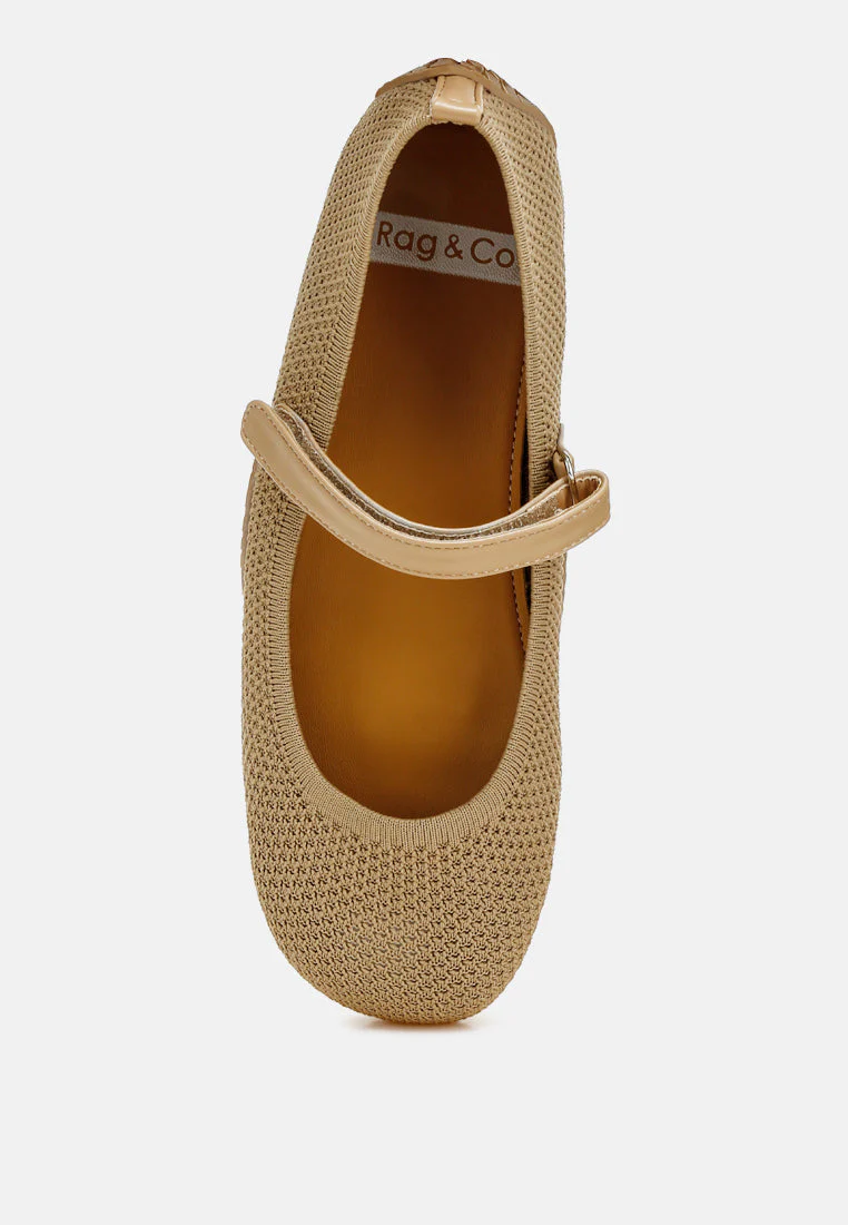 Nordeux Velcro Strap Mary Jane Ballerinas - Image 11