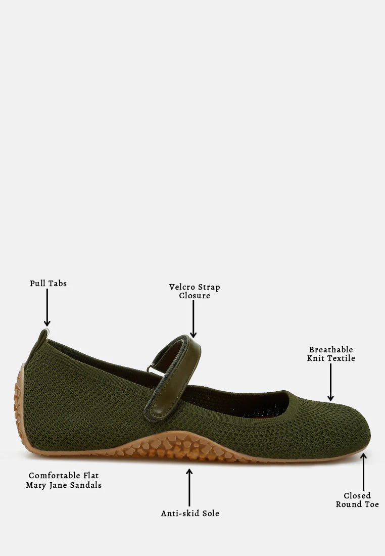 Nordeux Velcro Strap Mary Jane Ballerinas - Image 6