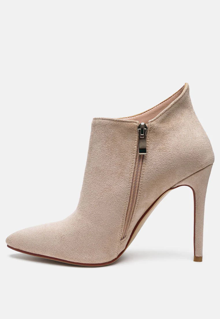 NYXA Stiletto Ankle Boot In Beige - Image 3