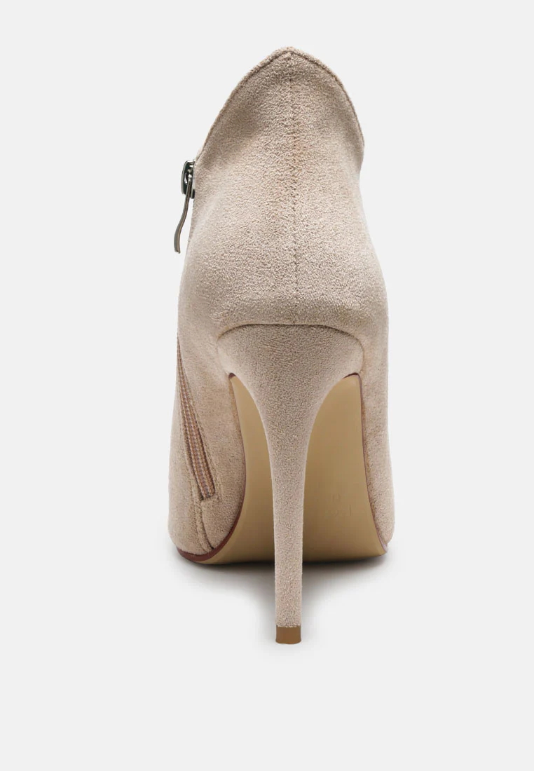 NYXA Stiletto Ankle Boot In Beige - Image 5