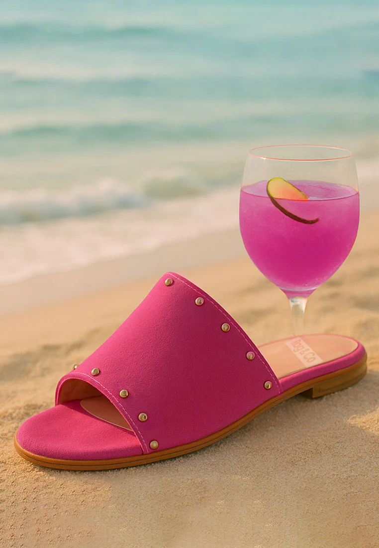 Odalia Soft Suede Leather Studded Flats - Image 2