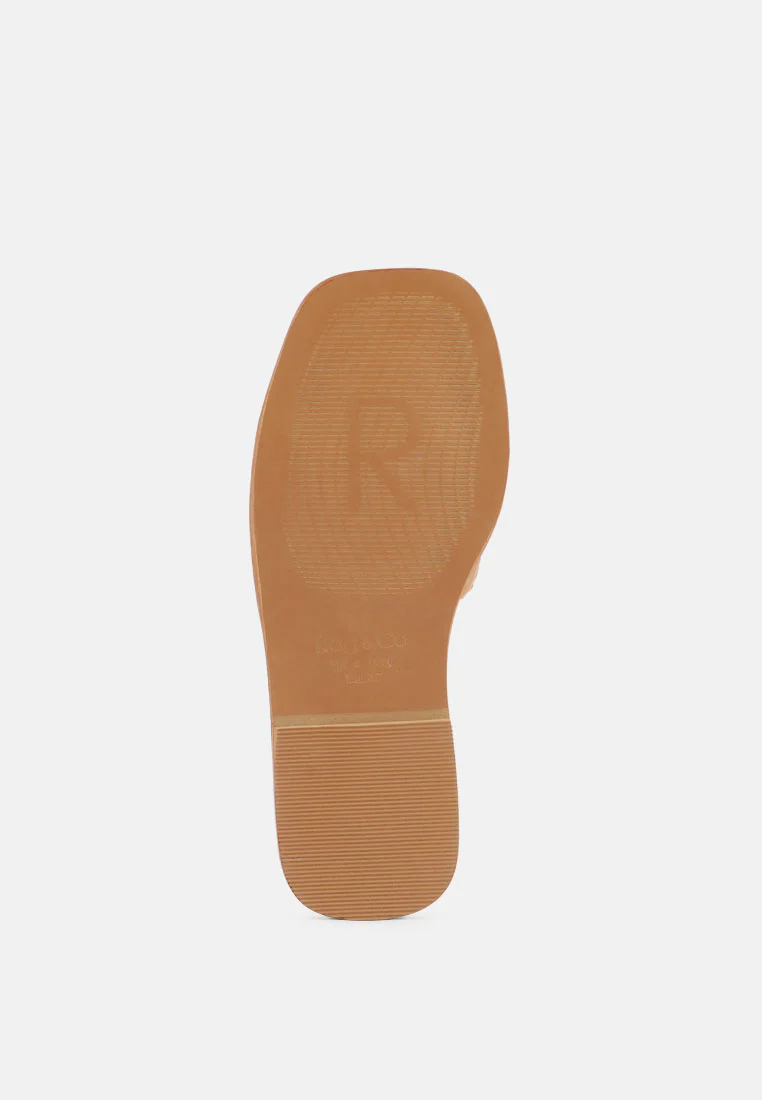 ODALTA Beige Handcrafted Quilted Summer Flats - Image 7