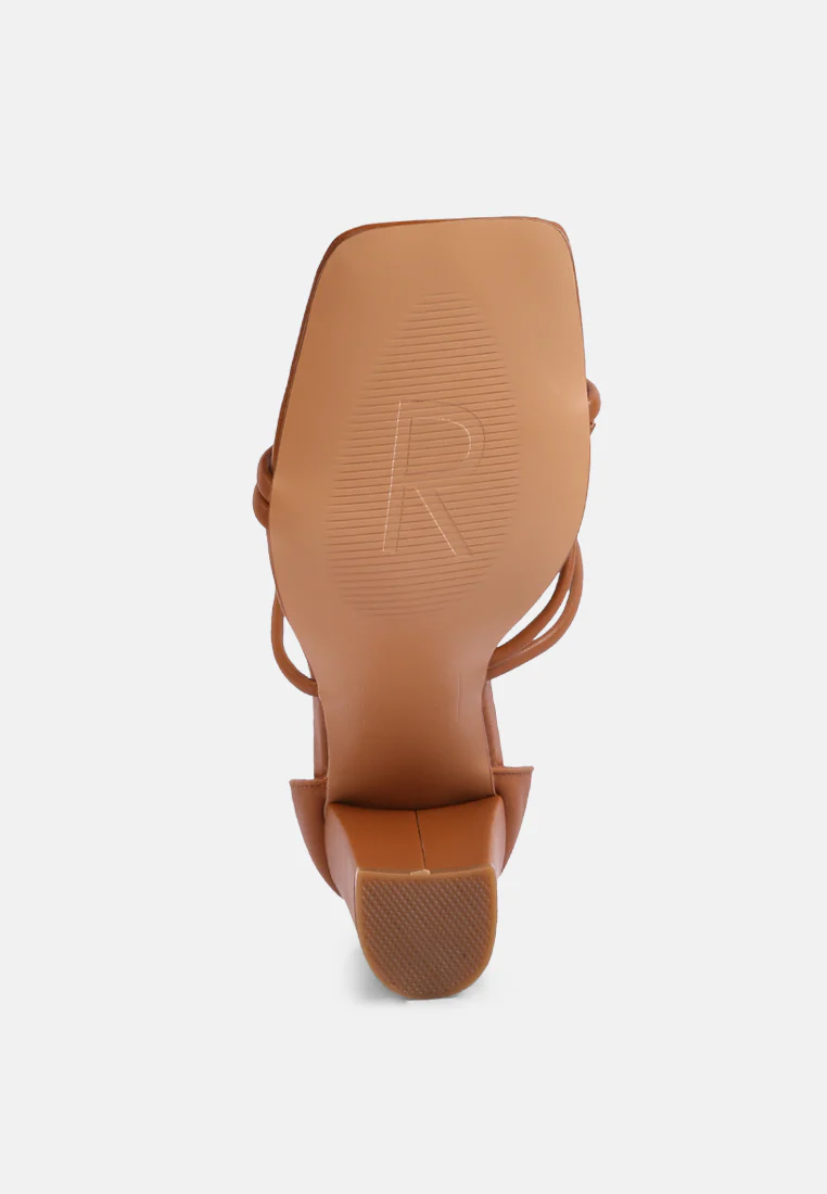 OPULENCE Tan High Heeled Dress Sandals - Image 7