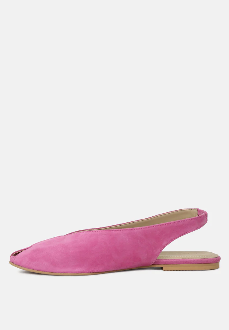 ORIANA Fuchsia Slingback Flat Sandals - Image 4