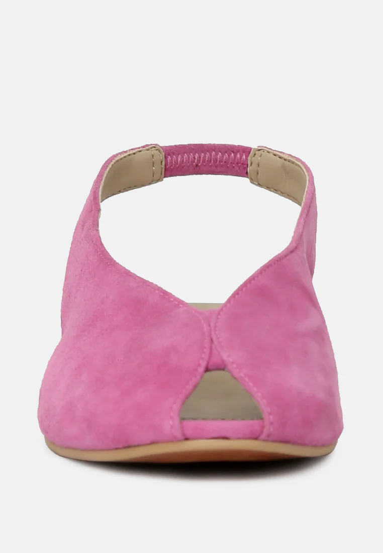 ORIANA Fuchsia Slingback Flat Sandals - Image 5
