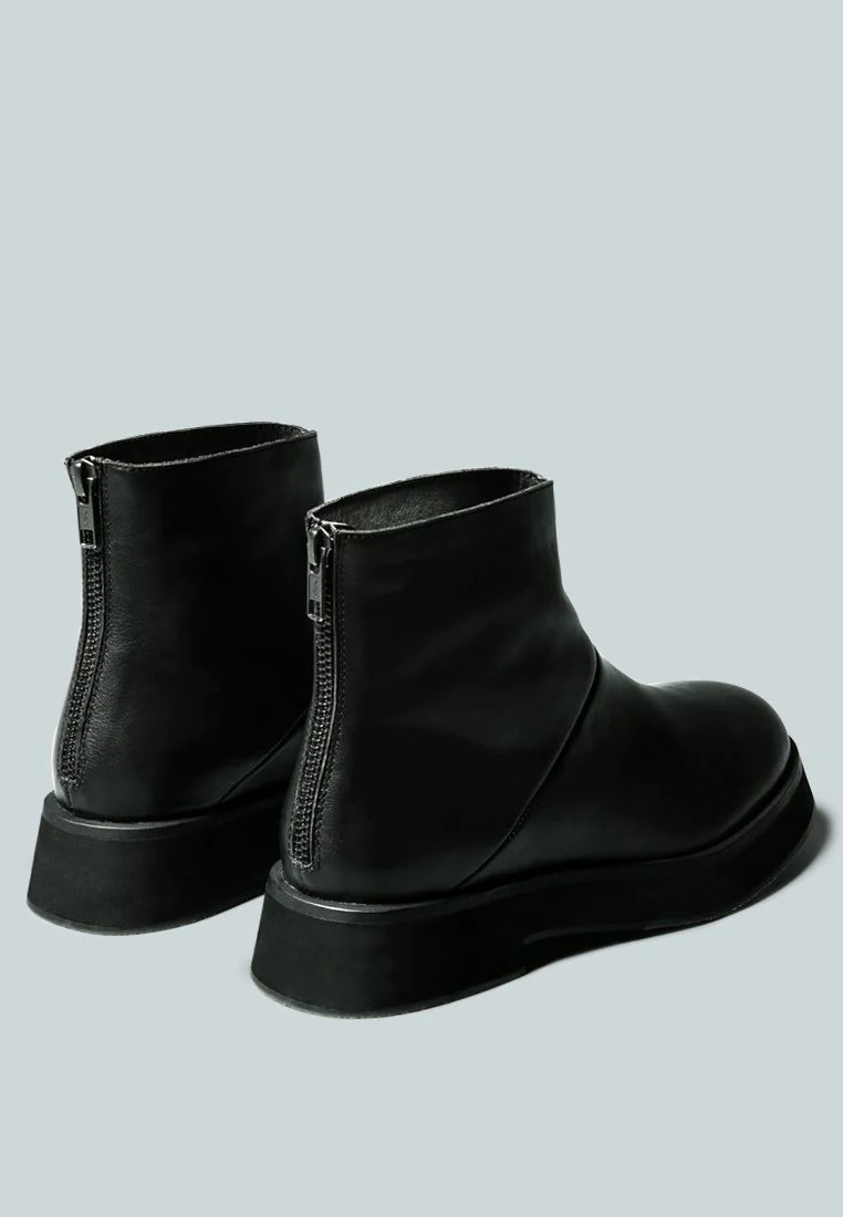 PALTROW Zip-up Black Ankle Boot - Image 4