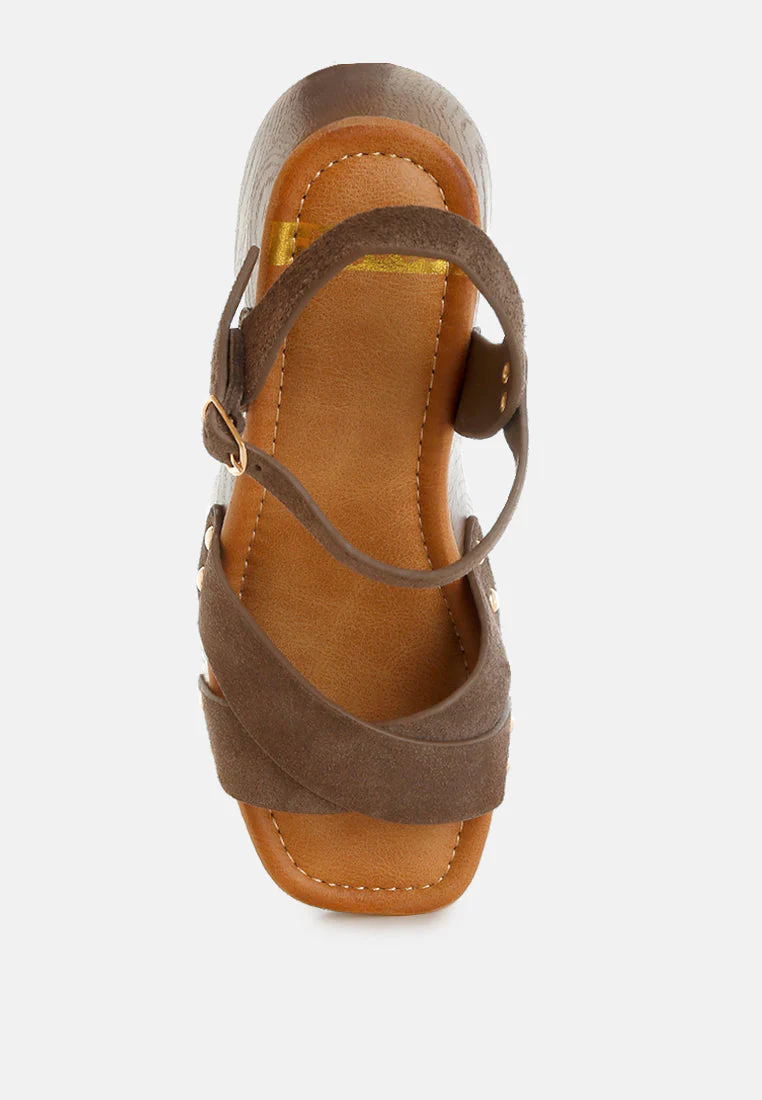 Pikansa Studded Real Suede Clog Sandals - Image 4