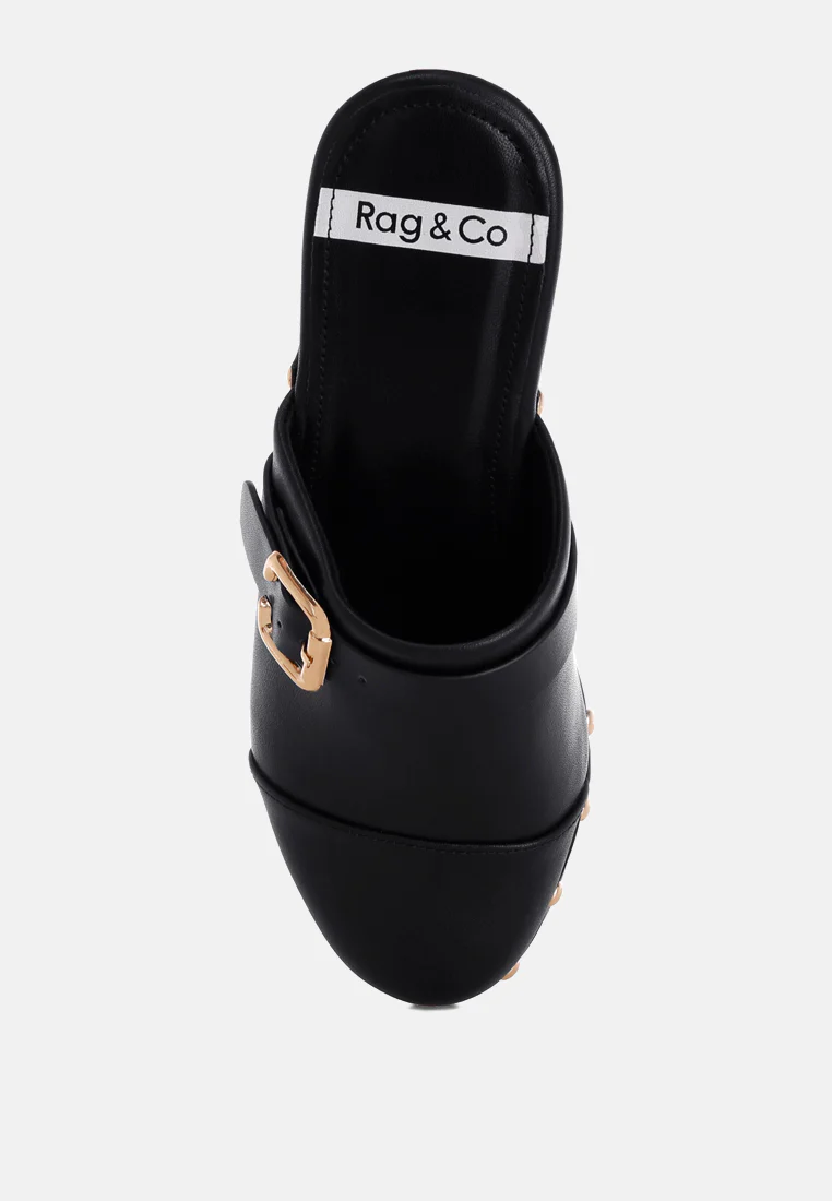 Pinto Studded Genuine Leather Clogs - Image 11