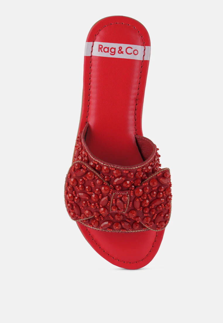 Pipa Big Bow Beaded Flats - Image 10