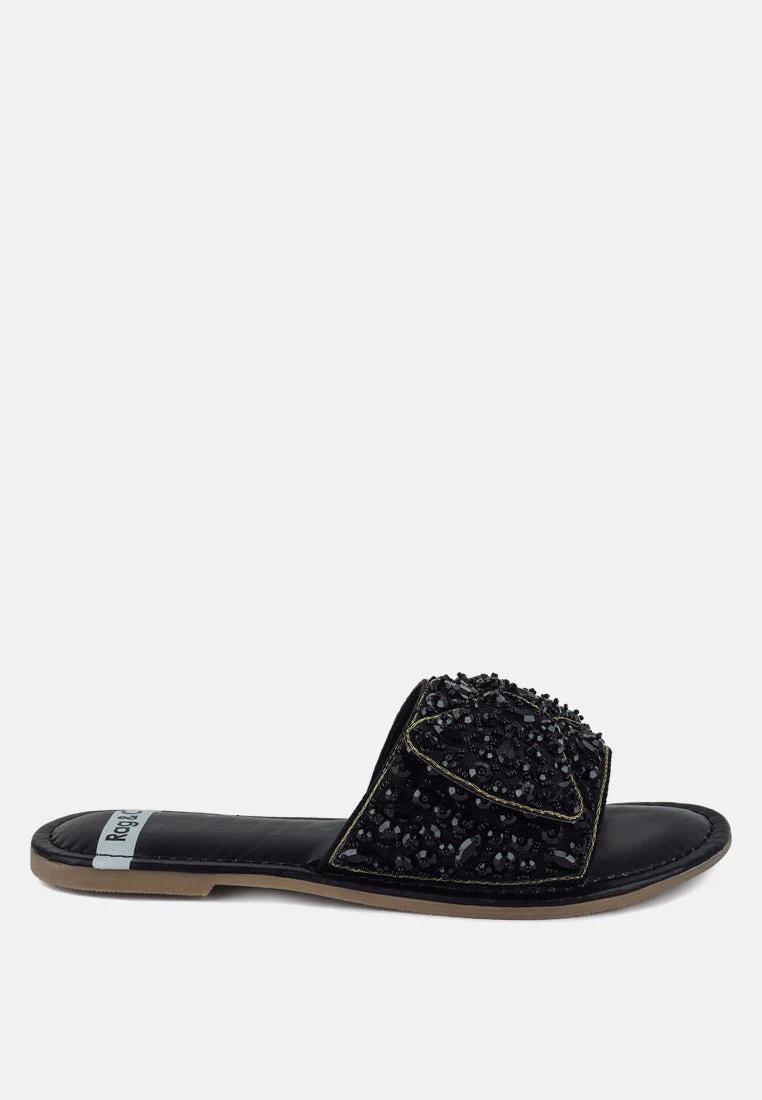 Pipa Big Bow Beaded Flats - Image 12