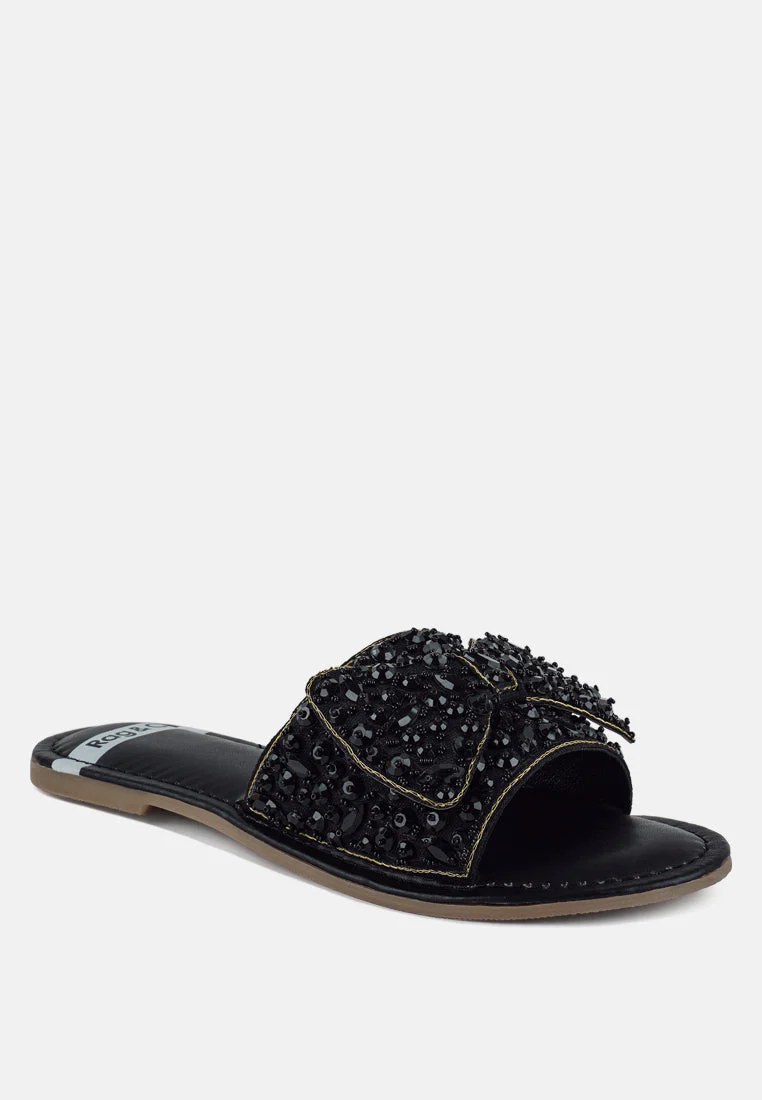 Pipa Big Bow Beaded Flats - Image 13