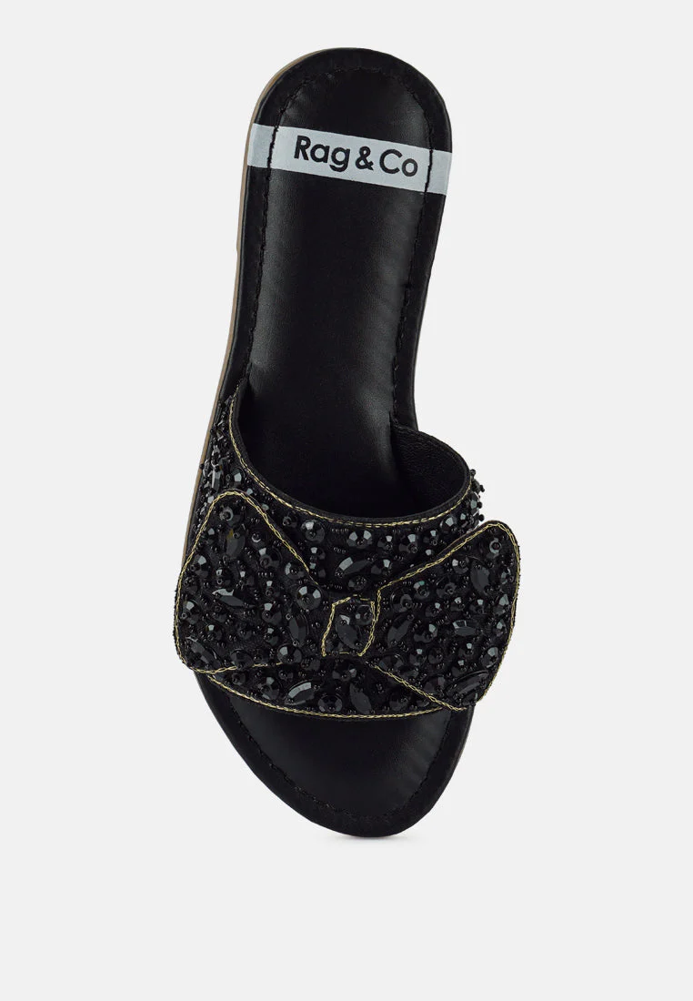 Pipa Big Bow Beaded Flats - Image 15