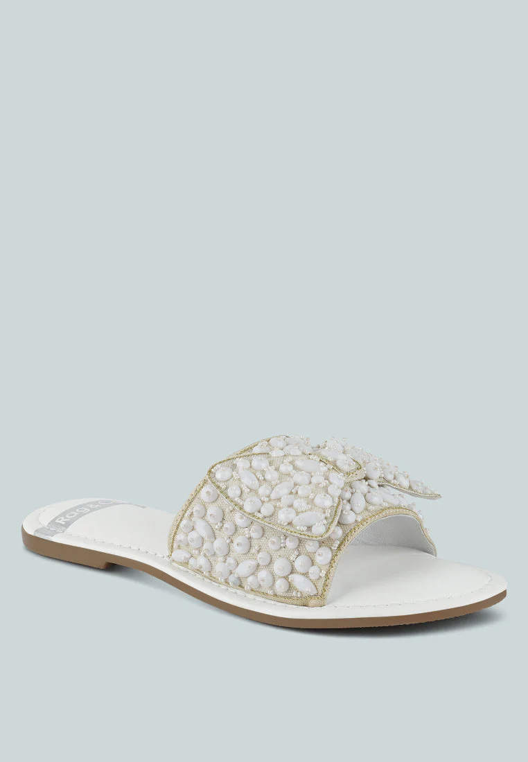 Pipa Big Bow Beaded Flats - Image 2