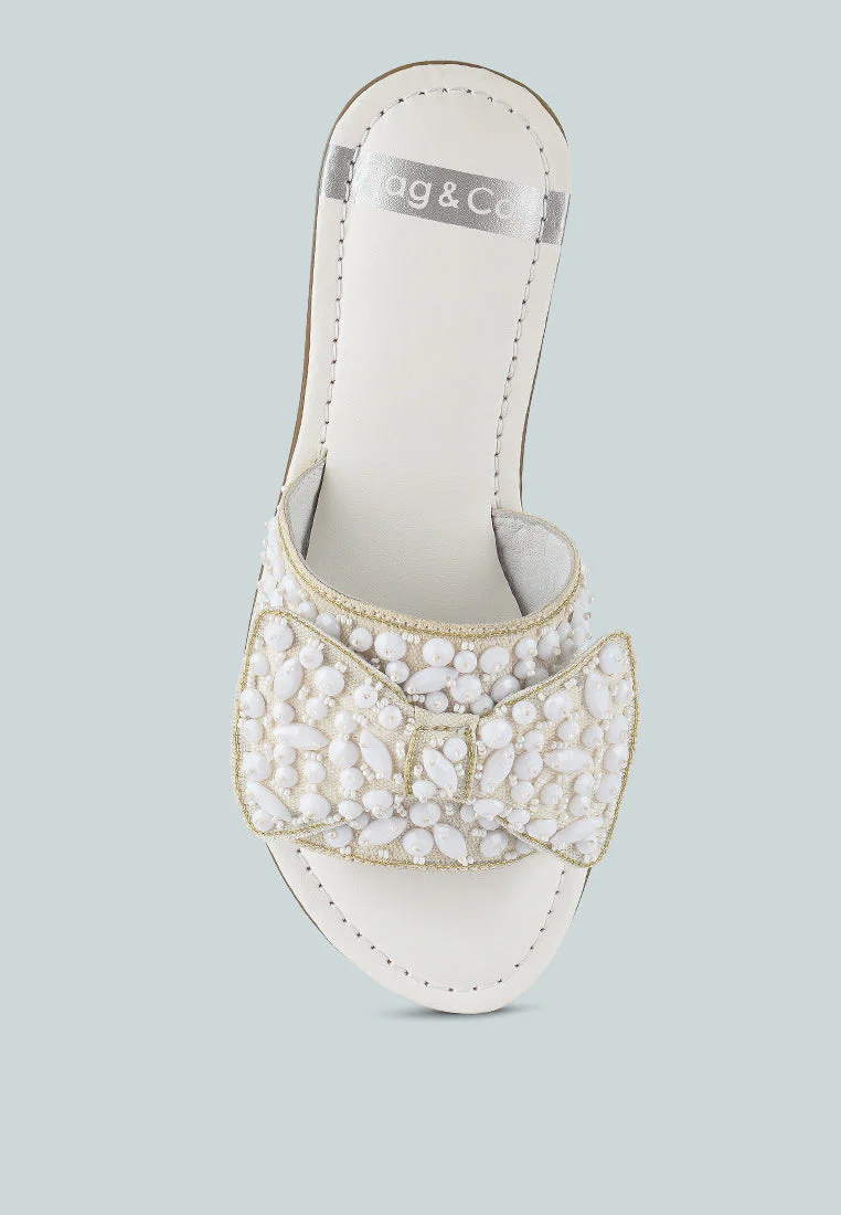 Pipa Big Bow Beaded Flats - Image 4