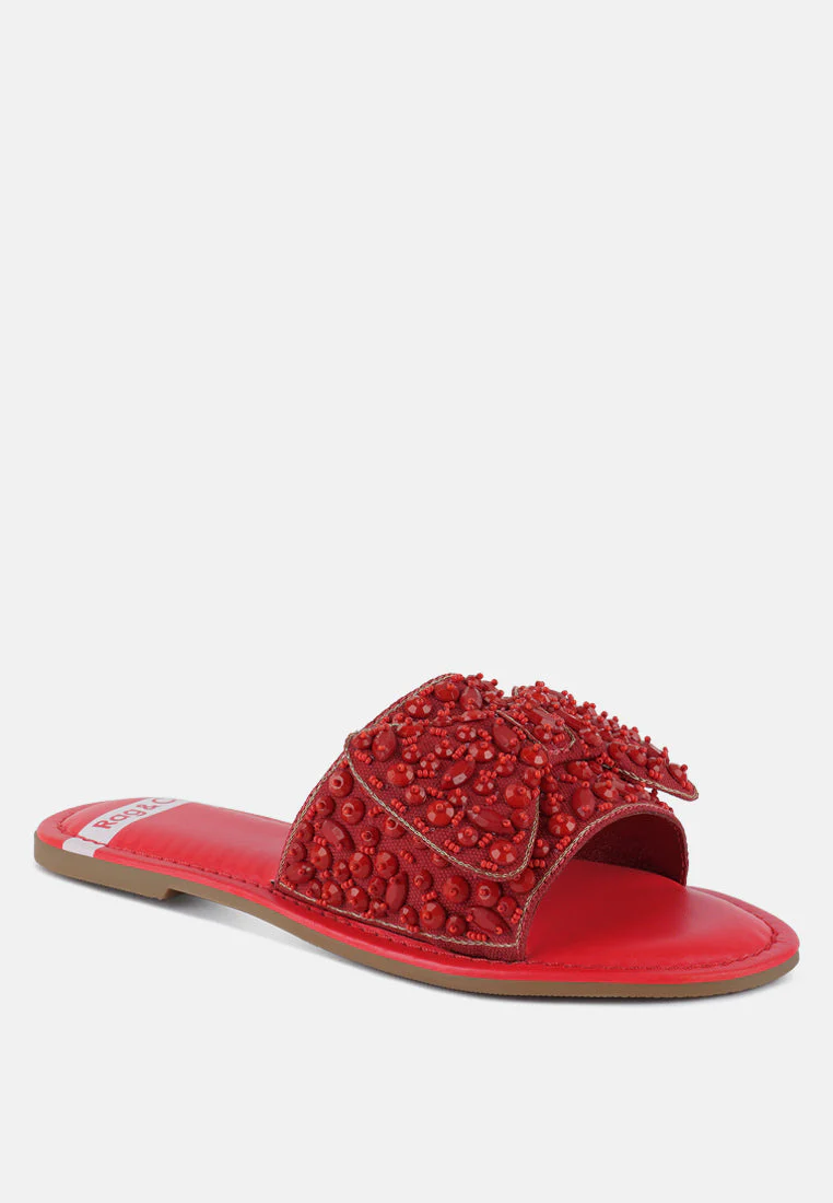 Pipa Big Bow Beaded Flats - Image 8