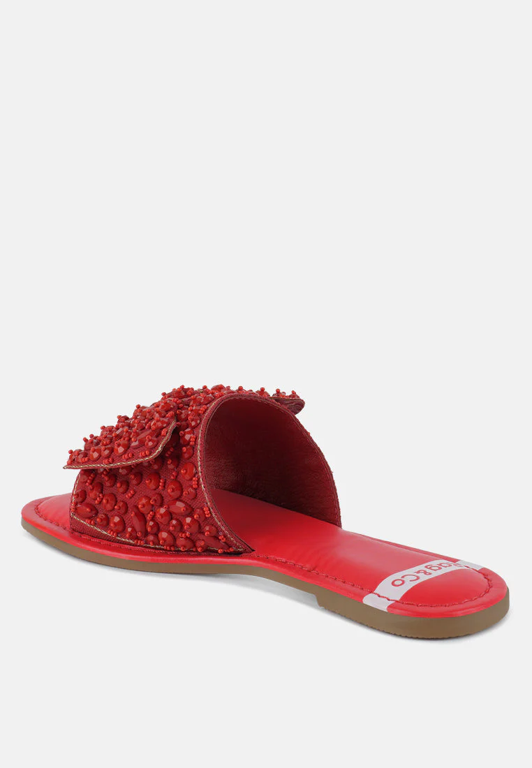 Pipa Big Bow Beaded Flats - Image 9
