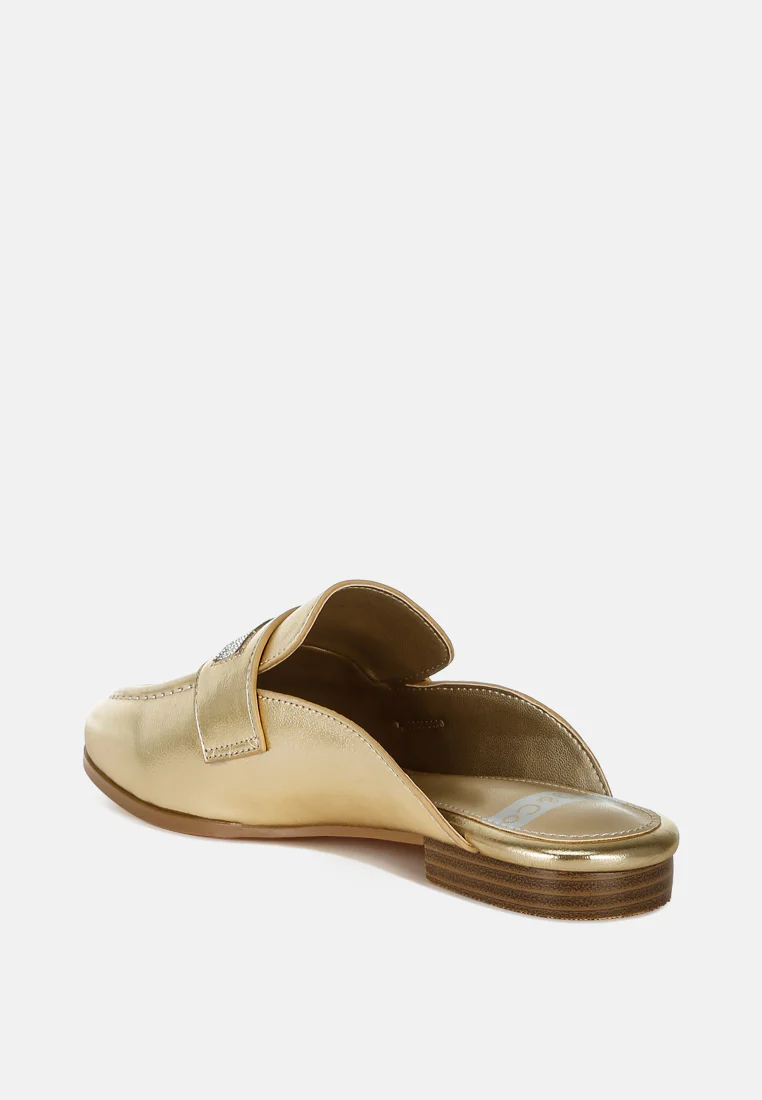 Piscola Rhinestones Slip On Mules - Image 3
