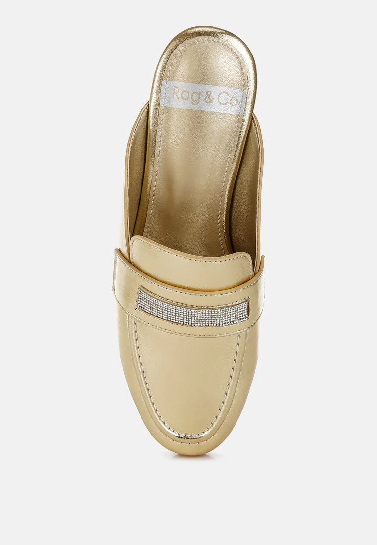 Piscola Rhinestones Slip On Mules - Image 4