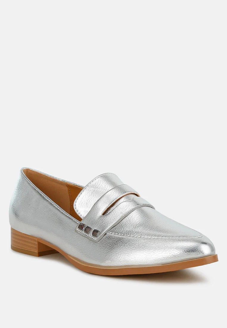 Potania Penny Strap Metallic Loafers - Image 2