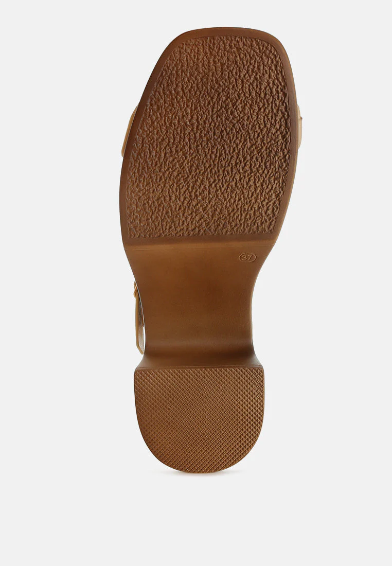 Qasa Studded Raffia Clog Sandals - Image 5