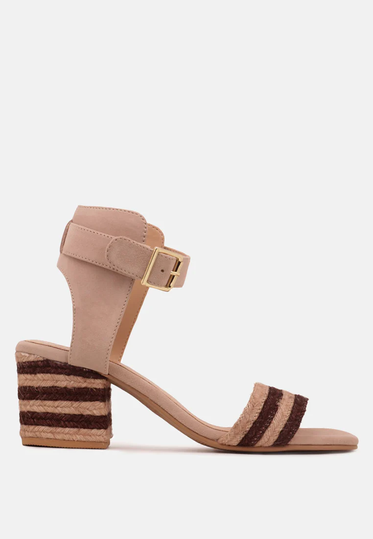 RAYNA Brown Braided Jute Strap and Suede Sandal - Image 2