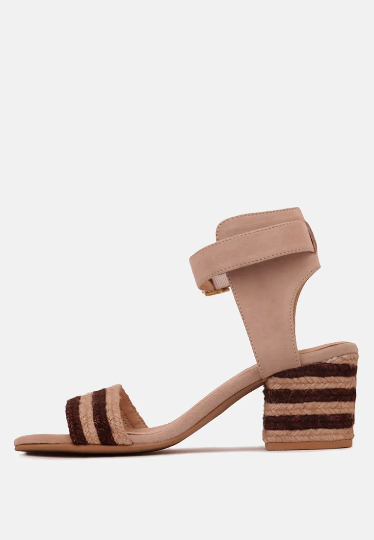 RAYNA Brown Braided Jute Strap and Suede Sandal - Image 4