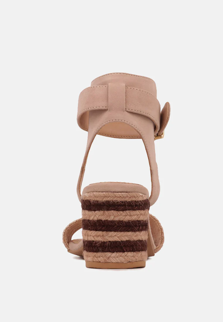 RAYNA Brown Braided Jute Strap and Suede Sandal - Image 5