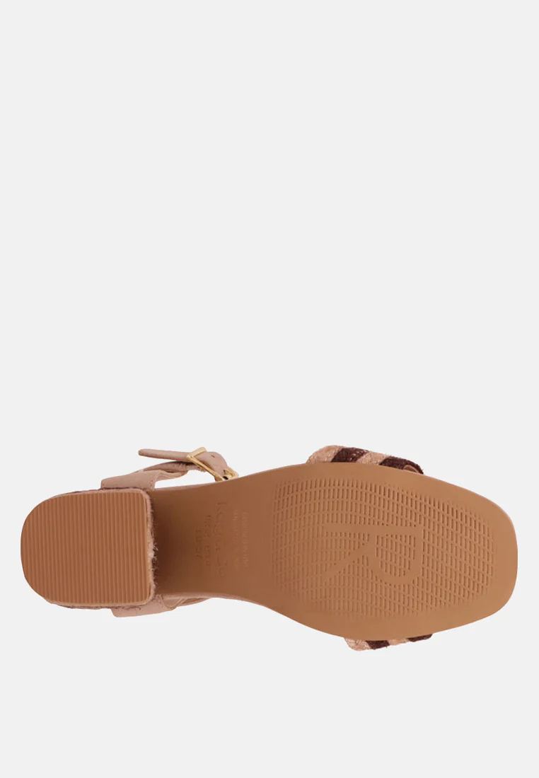 RAYNA Brown Braided Jute Strap and Suede Sandal - Image 7