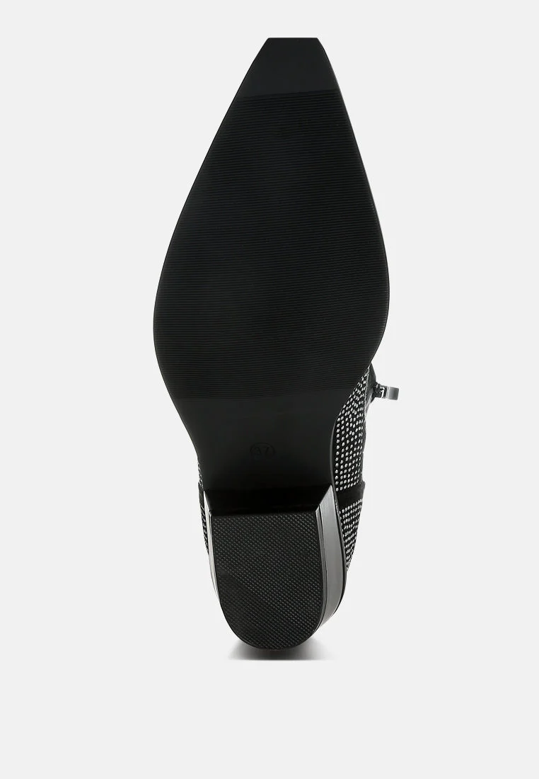 Costello Rhinestones Embellished Cowboy Boots - Image 11