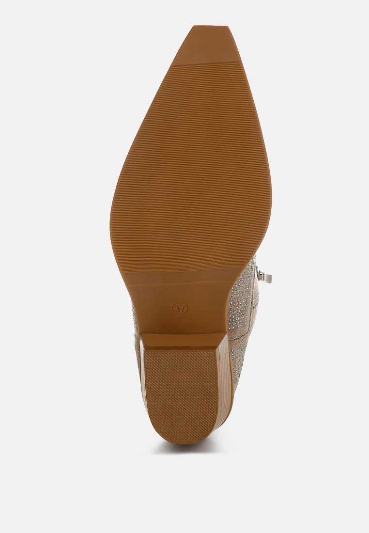 Costello Rhinestones Embellished Cowboy Boots - Image 6