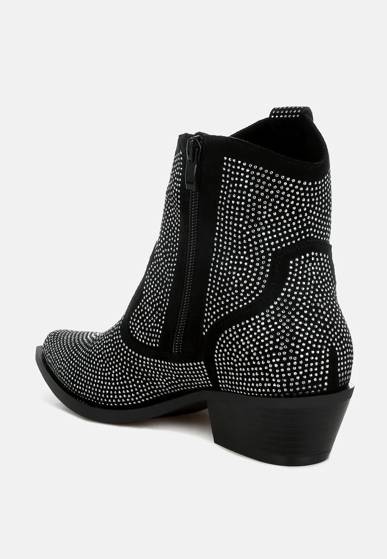 Costello Rhinestones Embellished Cowboy Boots - Image 9