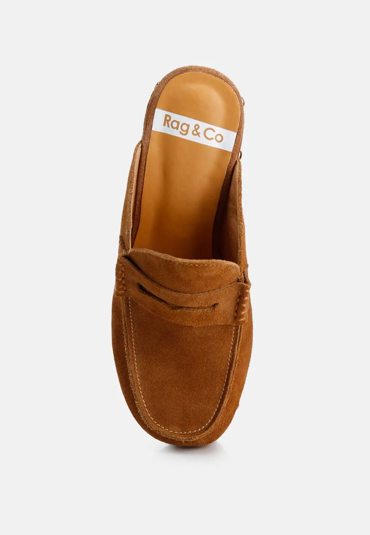 Riley Genuine Suede Platform Clogs - Image 6