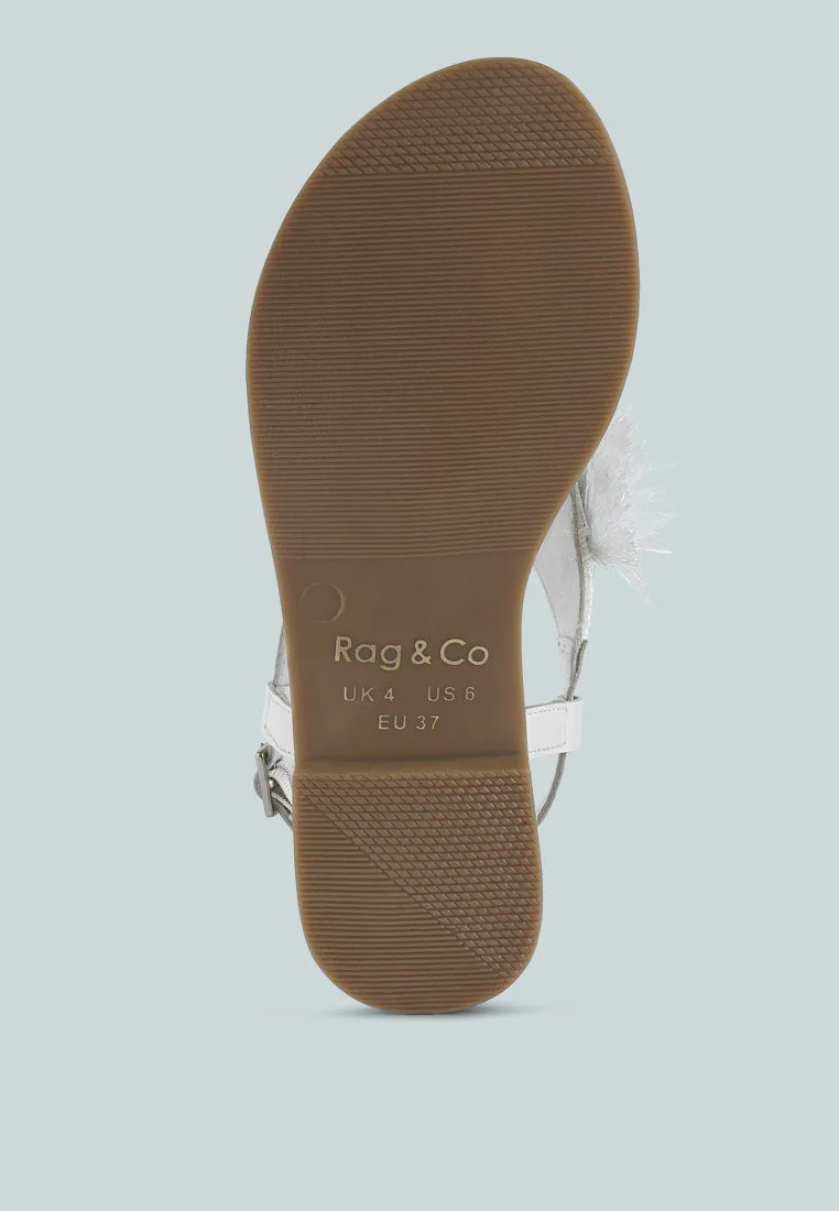 Risha Genuine Leather Tassel Sandals - Image 5