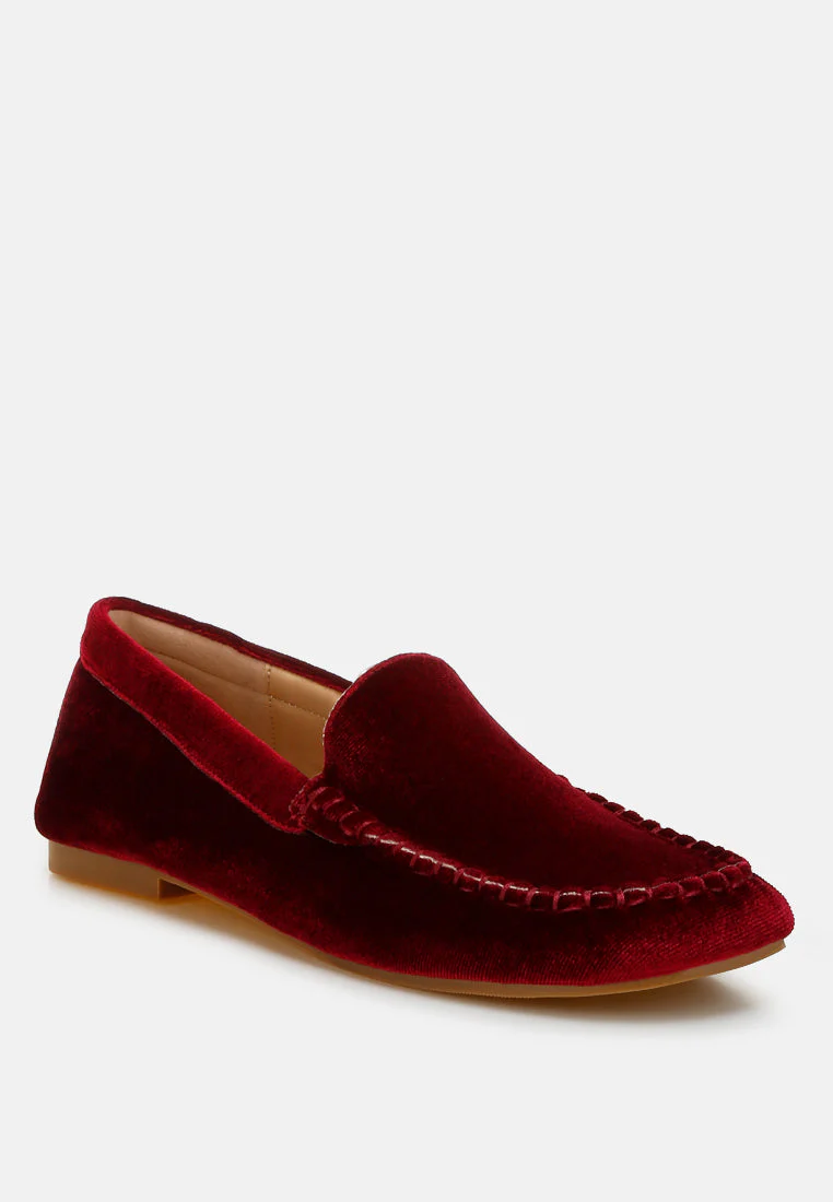 Robua Velvet Flat Loafers - Image 3