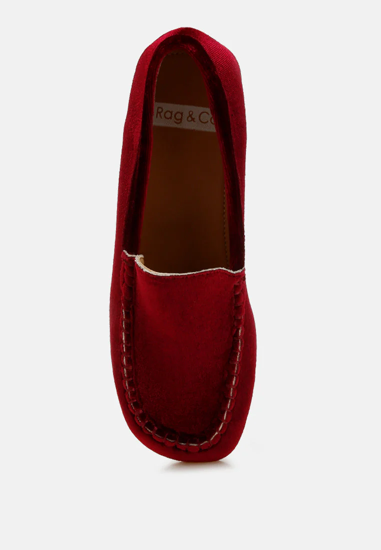 Robua Velvet Flat Loafers - Image 5