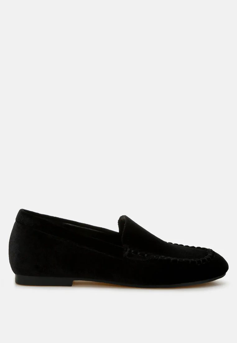 Robua Velvet Flat Loafers - Image 7