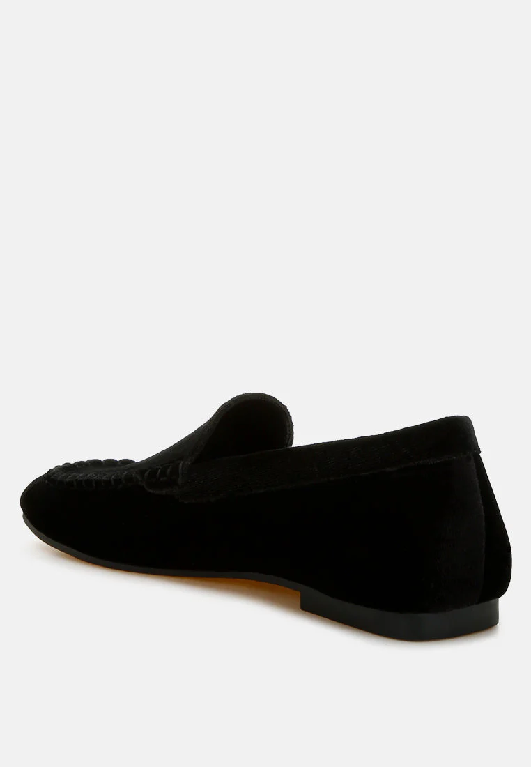 Robua Velvet Flat Loafers - Image 9