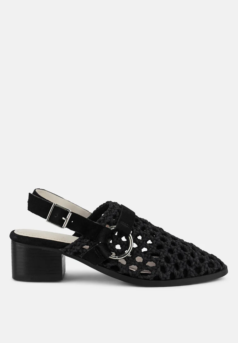 ROSALIE Black Block Heeled Sandal - Image 2