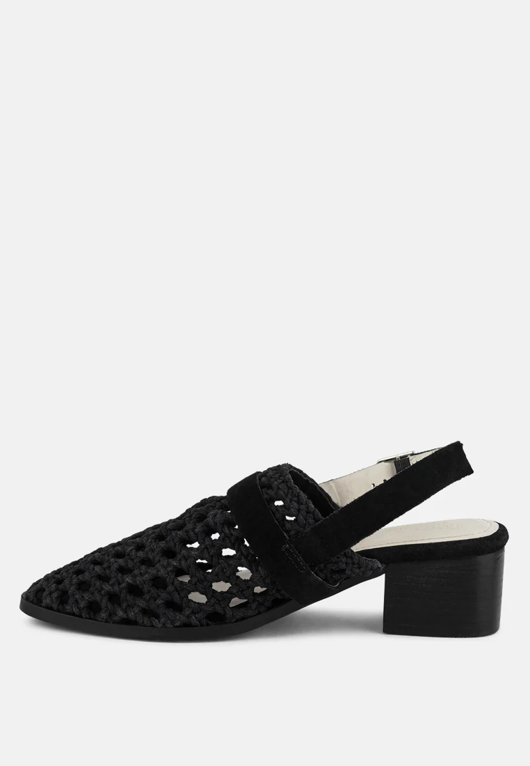 ROSALIE Black Block Heeled Sandal - Image 4