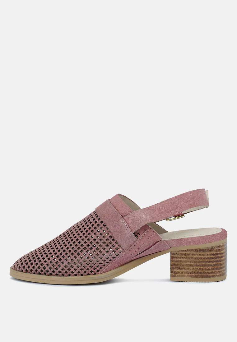 ROSALIE Blush Block Heeled Sandal - Image 4