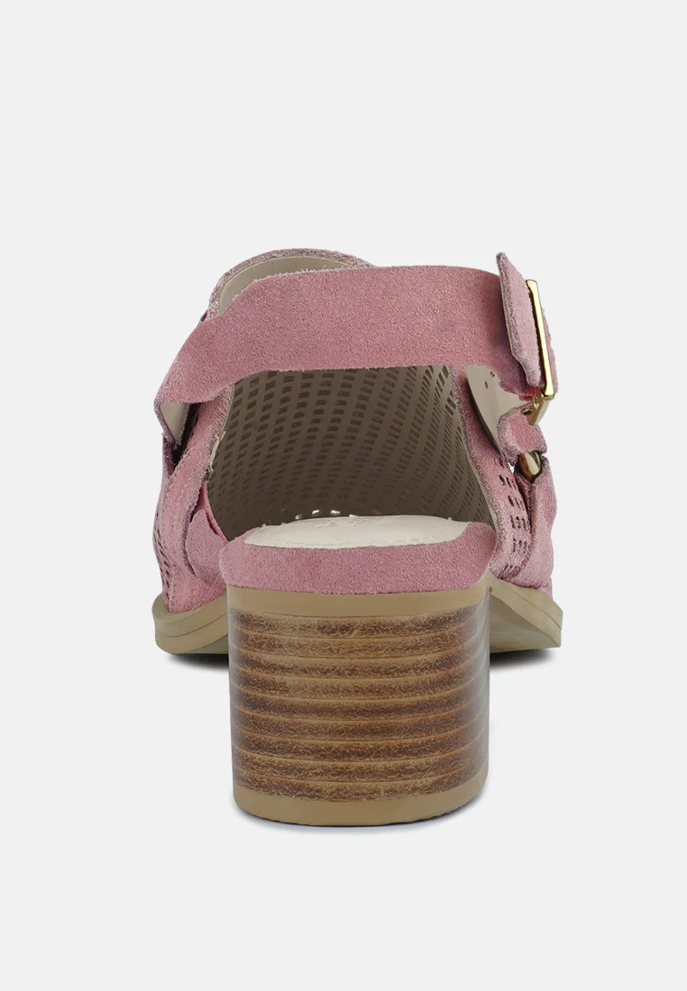ROSALIE Blush Block Heeled Sandal - Image 5