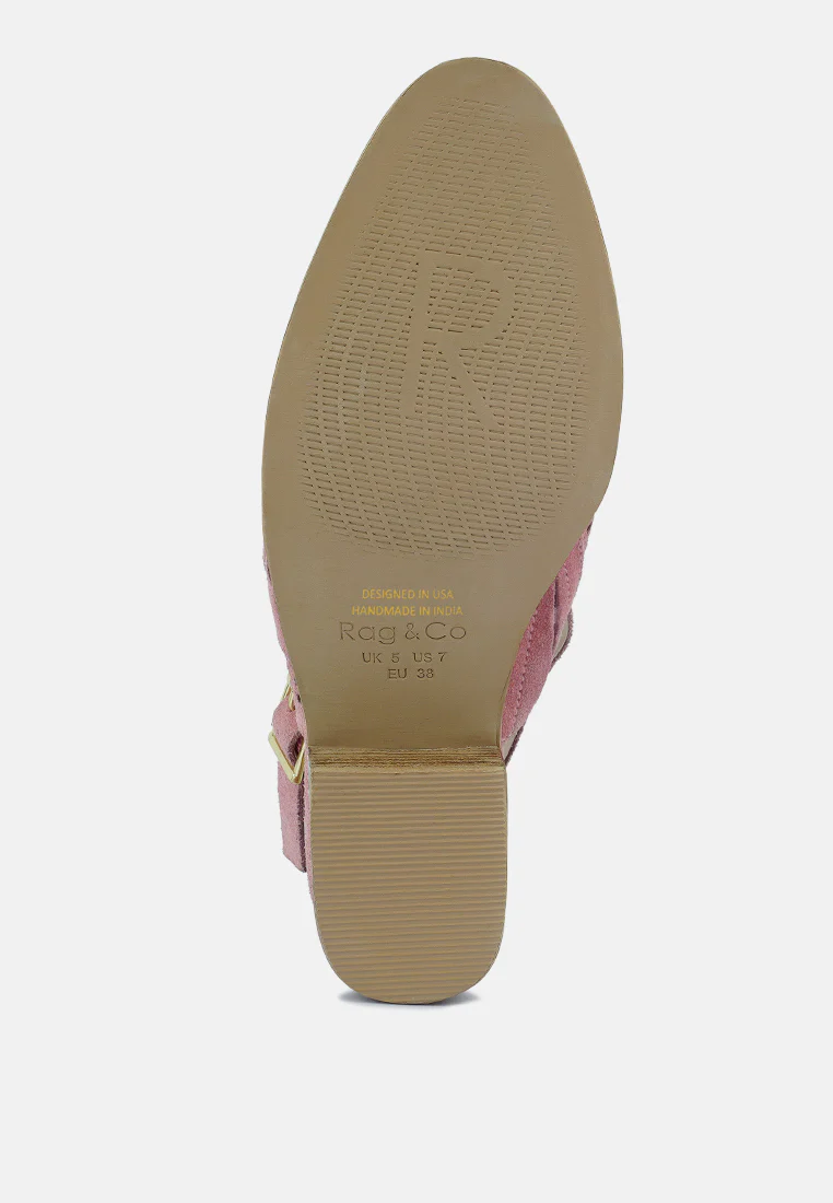 ROSALIE Blush Block Heeled Sandal - Image 7