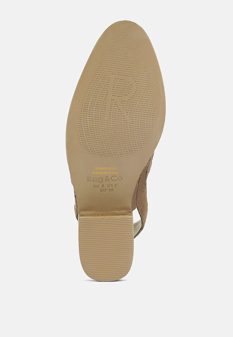 ROSALIE Tan Block Heeled Sandal - Image 7