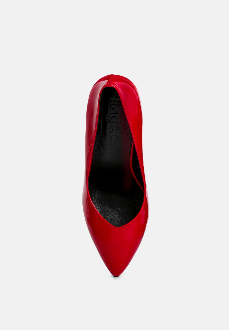 ROTHKO Red Platform Stiletto Pumps - Image 6