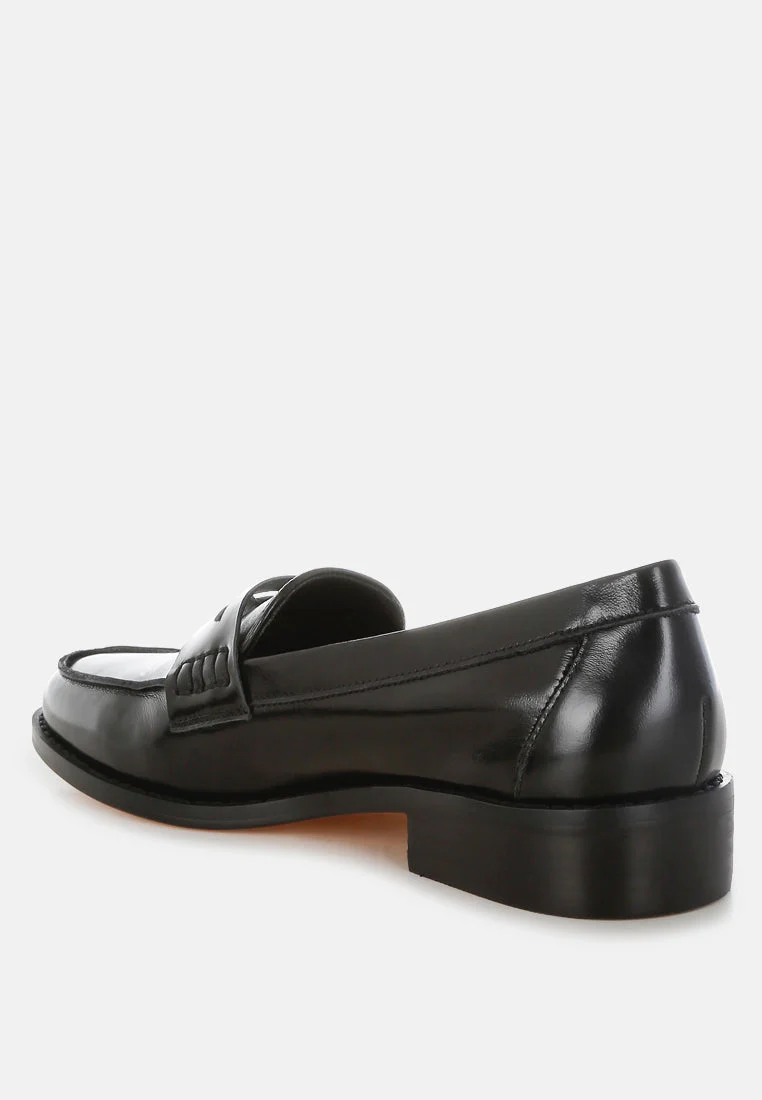 Roxana Real Leather Penny Strap Loafers - Image 11