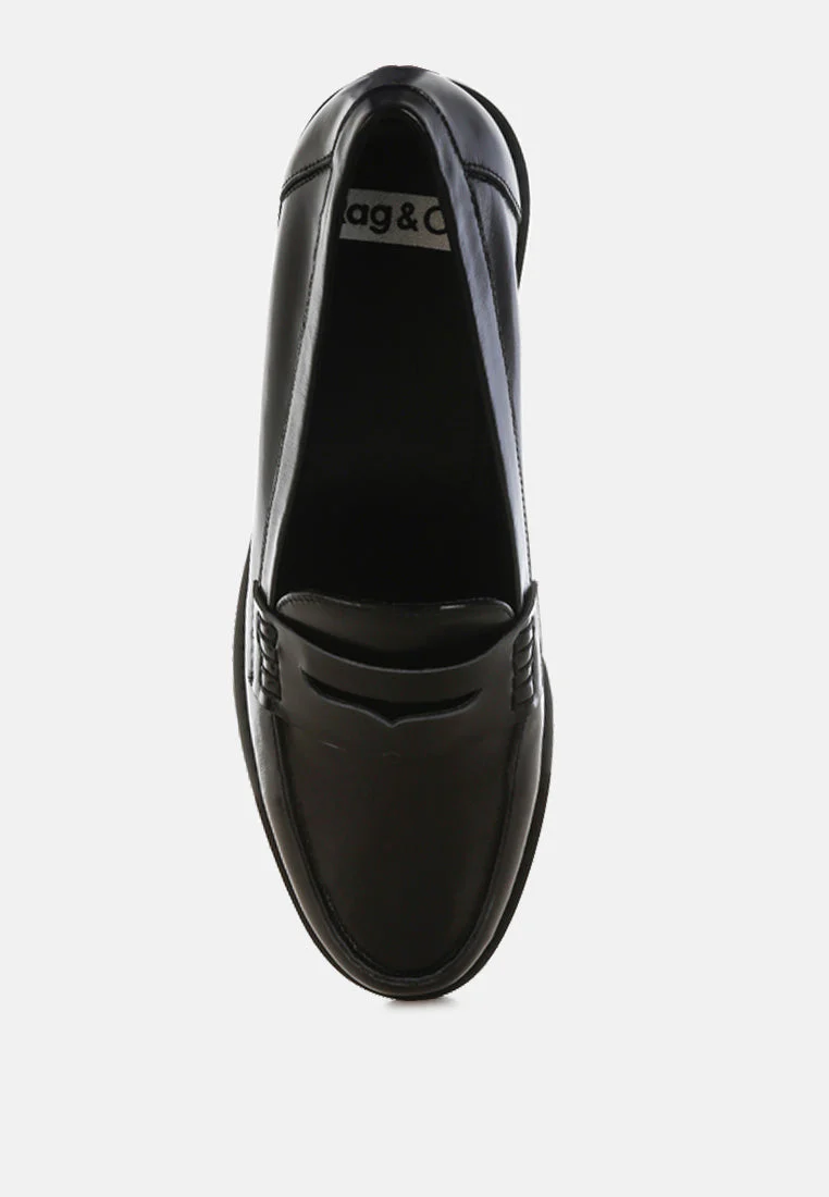 Roxana Real Leather Penny Strap Loafers - Image 12